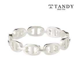 [TANDY] Signature Silver 925 Ring TDR202 - Rhodium Plated for Anti-Tarnish Protection, Clean and Unique Design for Timeless Elegance